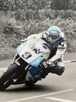 8x8 Canvas Of Dean Harrison During The 2017 Classic TT