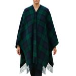Soft Wool Cape Made in Scotland - Thick and Warm Winter Poncho - Various Tartans