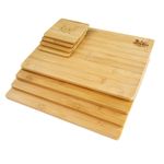 Set of 4 Bamboo Wooden Placemats and Coasters 4Pcs Wipeable Non Slip Table Mats