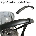 2Pc Baby Stroller Handle Covers PU Pushchair Armrest Protector Baby Cart Cover
