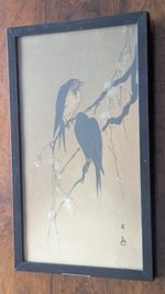  Swallows On A Branch Japanese Woodblock Print Original Yamamoto Shoun 