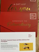 RED LETTER DAY - CHEESE & WINE HOME DELIVERY VOUCHER RRP £65 exp June 27