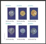 Staffa Scotland 1982 Coins, MNH Imperf M/S Sheet of 6 Stamps #M1829