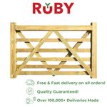 Wooden 6 Bar Diamond Braced Field Gate Sawn Timber Agriculture/Entrance Gates