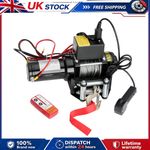 ELECTRIC WINCH 13500/4500/3000LB 12v STEEL ROPE BLACK WIRELESS RECOVERY 4x4 UK