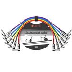 JOYO 1.2ft 6 Pack Guitar Patch Cable for Guitar Effects pedal Right Angle