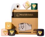 Master Roll Eco Friendly Luxury Bamboo Toilet Roll 3ply-300 Sheets(48 Rolls)