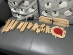 Bundle of BRIO-Compatible Train Tracks (wooden, bridges and turntable)