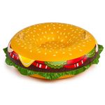 Bigmouth Inc Juicy Cheese Burger 3ft Snow Tube XL Inflatable Winter Sled Sledge