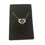 DALMATIAN DUO DOG HEART NECKLACE 18" SILVER CHAIN DALMATIAN GIFT