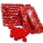 Red Pom Poms 25mm Best Quality Pompoms in Pack Sizes of 25 50 or 100pcs