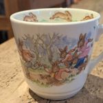 Bunnykins Bone China Mug England Rabbit Design White Multicoloured One-Piece
