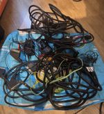 Mixed Electronics Cable Job Lot - UK Power Leads, SCART, Ethernet BT Hub Adapter