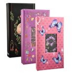 Designer 300 Pockets 6'x4' Photo Album Black, Pink,Purple Album - 1123