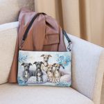 Whippet Italian Greyhound Dog Ladies Crossbody Purse Handbag Clutch Free Ship 