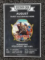 Robinsons Brewery new Trooper poster a4 size Guest Ale homebar mancave