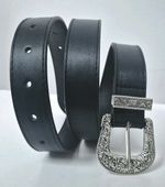 Western black Belt 75-100cm (S to M) - Brand new - Silver buckle