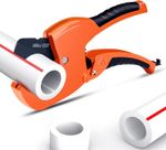 AIRAJ 64 mm Plastic Pipe Cutter Curved Handle Safety Lock PVC PE PPR Rubber Hose