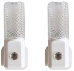 2x Securlec Dusk to Dawn Automatic LED Sensor 3 Pin Plug In Safety Night Light