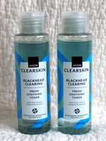AVON 2 x CLEARSKIN BLACKHEAD CLEARING ~ FRESH SOOTHING TONER ~ 100ml each *NEW*