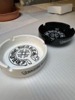 Chrome Hearts Black And White Ceramic Ashtray Bundle Of 2