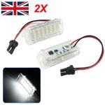 2Pcs For Jaguar XF 08-15 XJ 09+ Canbus LED License Number Plate Light Lamps