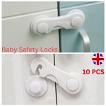10x Child Baby Toddler Cupboard Cabinet Safety Locks Proof Door Drawer Fridge UK