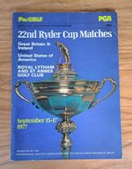 1977 - Ryder Cup (Royal Lytham and St Annes Golf Club) Autographed Programme.