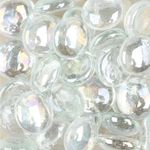 Clear Iridescent Decorative Glass Pebbles Stones for Weddings Events by STONED®