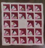 Handmade Vintage Dresden Fans Applique Finished *Quilt Top Only* 85" Square