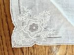Set of 11 Vintage Linen Napkins Hand Embroidered Floral Drawnwork White