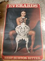 Vintage Advertising Poster Everards Burton Bitter Large Poster Rare Survivor 5ft