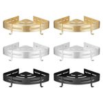 Shower Corner Shelf Storage Rack Bathroom Caddy Brushed Gold Silver Black 2 Pack