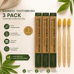 Organic Bamboo Toothbrush 3 Pack | Ultra Soft Bristles | Eco-Friendly & Biodegra