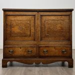  Antique 18th Century Georgian Oak Mule Chest Of Fine Quality ( AF-5829 )