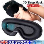 3D-Sleeping Eye Mask Blocking Light Breathable Soft Padded Mask Cover Eyepatch