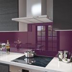 Glass Splashbacks Deep Purple and Glass Upstands - Made By Premier Range