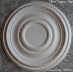 Plaster Ceiling Rose Plain Victorian, Traditional, 381mm / 15inch Handmade UK