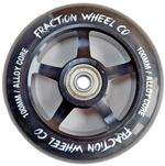FRACTION WHEEL CO. Stunt Scooter Wheel 100mm Alloy Core Black ABEC 7