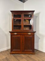 Late Victorian Mahogany Glazed Bookcase