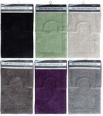 2 Piece Bath Mat and Pedestal Set with Coated Back 100% Cotton Pile
