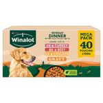WINALOT Sunday Dinner Mixed in Gravy Wet Dog Food Pouches 40x100g