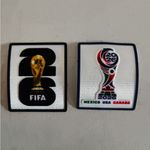 2X Fifa World Cup 2026 Sleeve Patch Badge Set Heatpress Iron On White