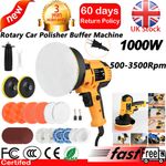 Electric Polisher Buffer Sander Car Polishing Machine 5" 7" Buffing Sponge Kit