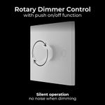 BG  400W Single Dimmer Switch - 2-Way Push On/Off - Suitable for LED Lighting