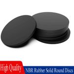 NBR Rubber Solid Discs Flat Round Pad Sealing Non-Slip Cushioning Dia 5mm-150mm