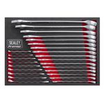 FEB SALE Sealey AK63258 Spanner 25 Pce Metric Combination Set In Foam 6mm - 32mm