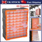 39/60 Storage Organiser Unit Small Part Craft Box Stationary Cabinet Drawers