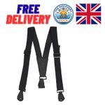 Unisex Salopette Braces in Black - Comfortable and Adjustable Fashion Accessory
