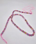 50 CTS MULTI-COLOUR CRACKLED QUARTZ PLAIN ROUNDS 4MM 39CM STRAND FOR...